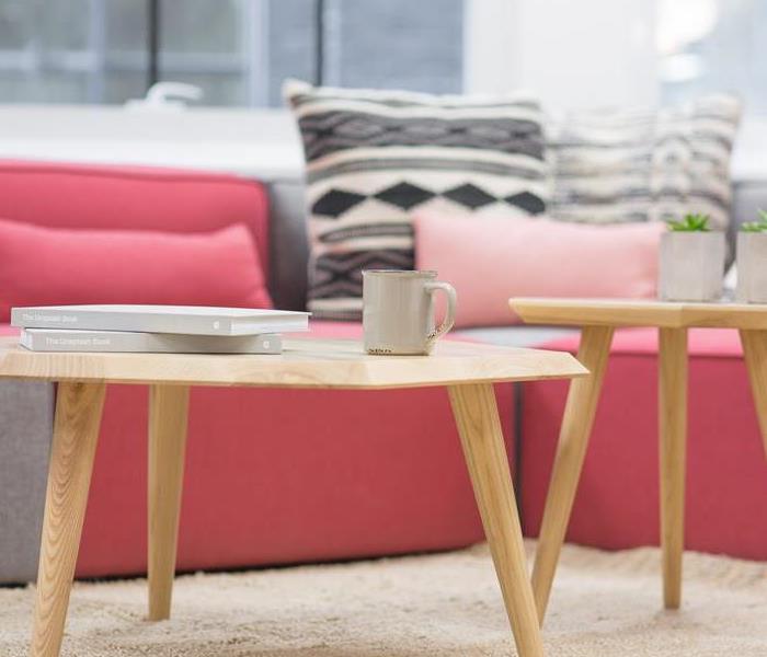 Pink coach and coffee table